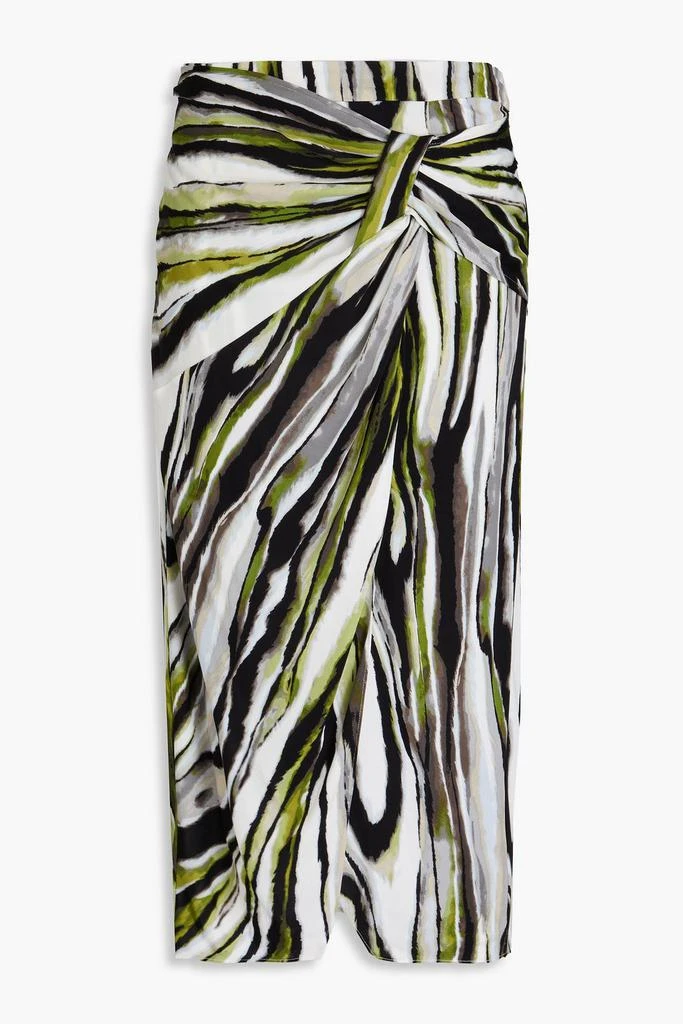 Diane von Furstenberg Garcel wrap-effect printed jersey midi skirt