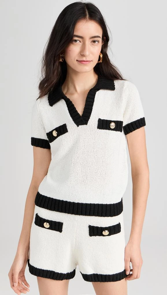 Endless Rose Crochet Knit Collared Top 1