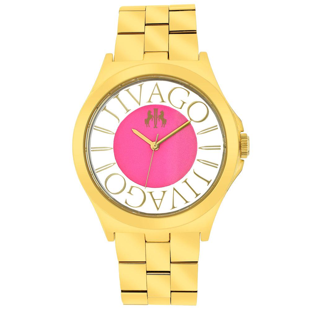JIVAGO Women's Pink dial Watch