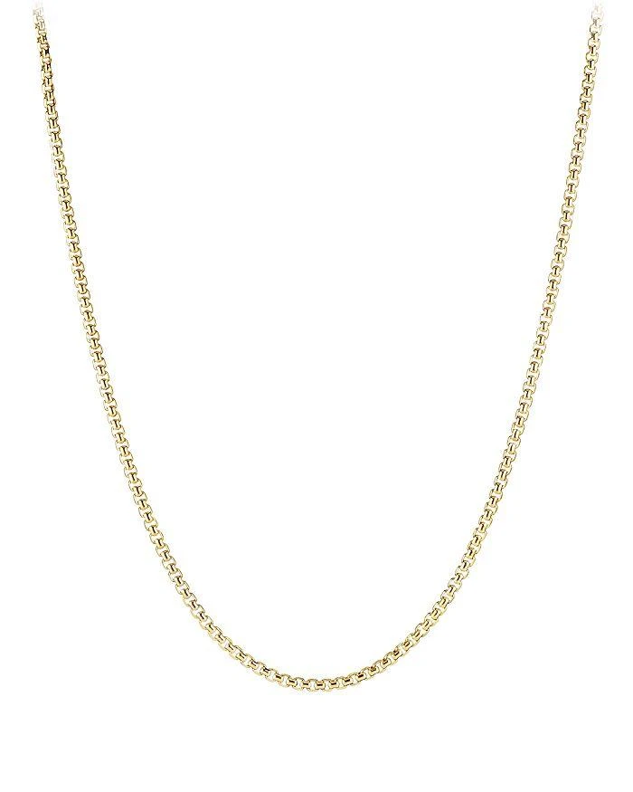 David Yurman Men's 18K Yellow Gold Medium Box Chain Necklace 18"-26", 3.4mm 1