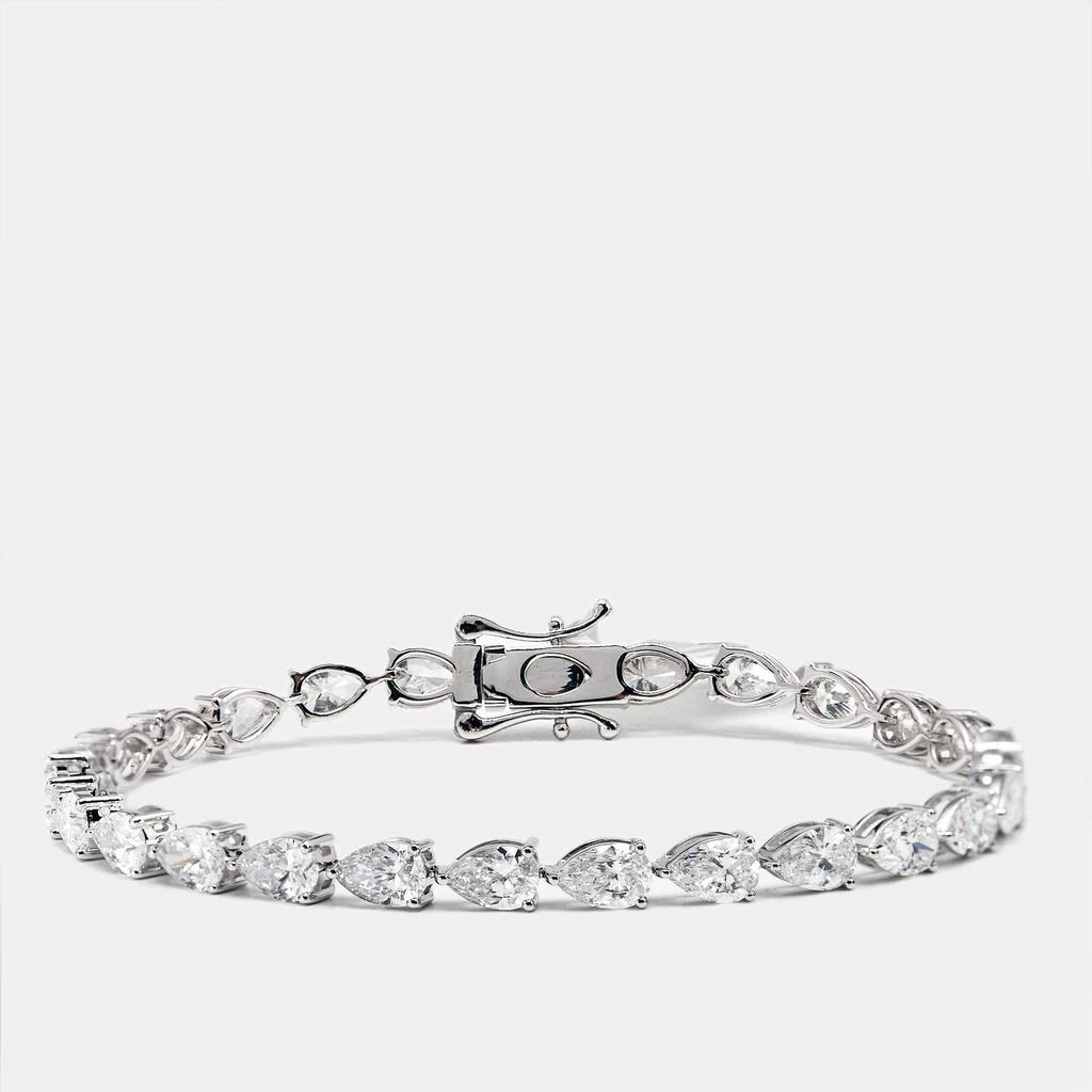 The Diamond Edit 9.3 cts Pear Brilliant Lab Grown Diamond 18k White Gold Tennis Bracelet
