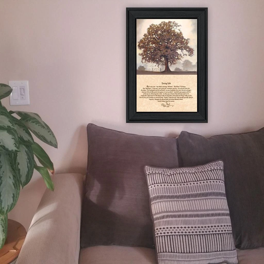 Hivvago Living Life 1 Black Framed Print Wall Art 4