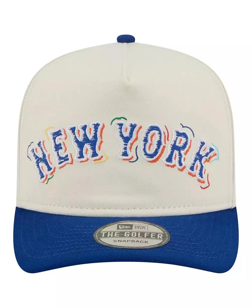 New Era Men's White New York Mets Team Scribble Golfer Adjustable Hat 2