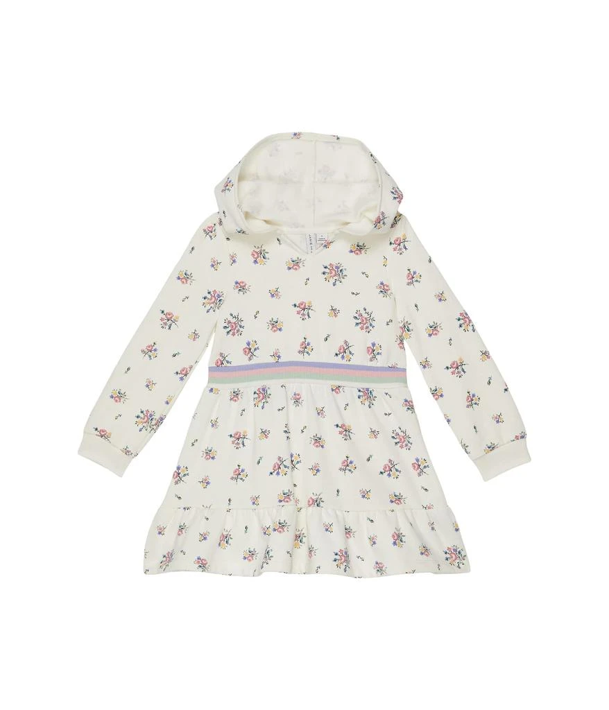 Janie and Jack Floral Hooded Dress (Toddler/Little Kids/Big Kids) 1