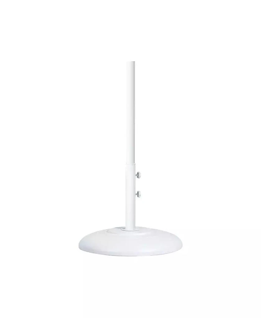 Meridian Furniture Fiji Grey Fabric / Matte White Aluminum Patio Umbrella with Base Sets 4