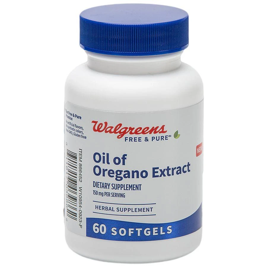 Walgreens Free & Pure Oil of Oregeno Extract 150mg Softgels (60 days) 1
