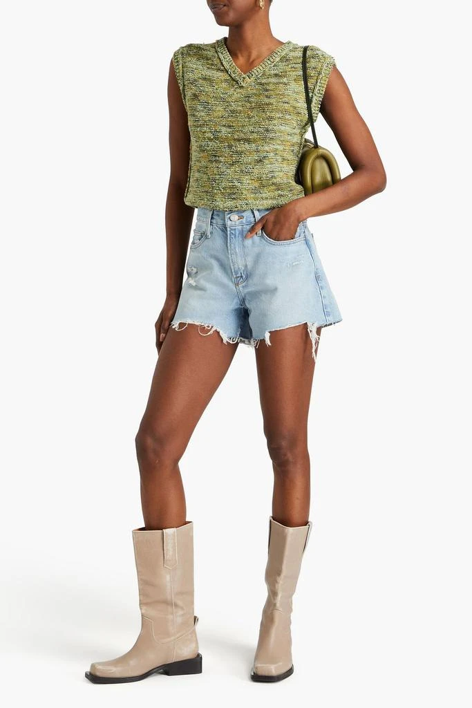 FRAME Le Brigette distressed denim shorts 2