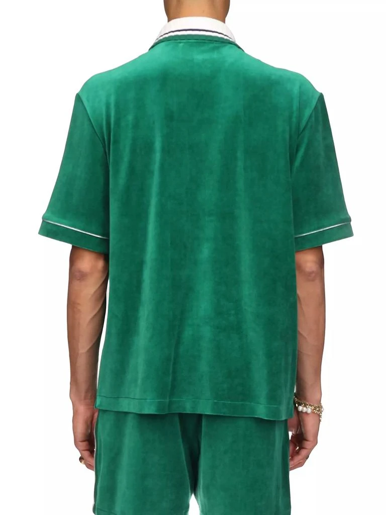 Casablanca Cotton-Blend Velour Short-Sleeve Shirt 6