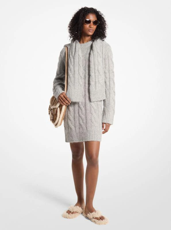 Michael Kors Cable Knit Alpaca Blend Sweaterdress 1
