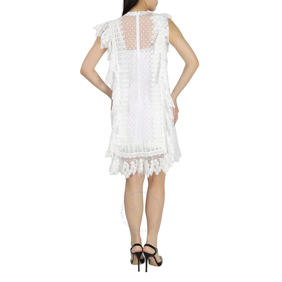 Burberry Nahla White Polka-dot And Scalloped Lace Tulle Dress 3
