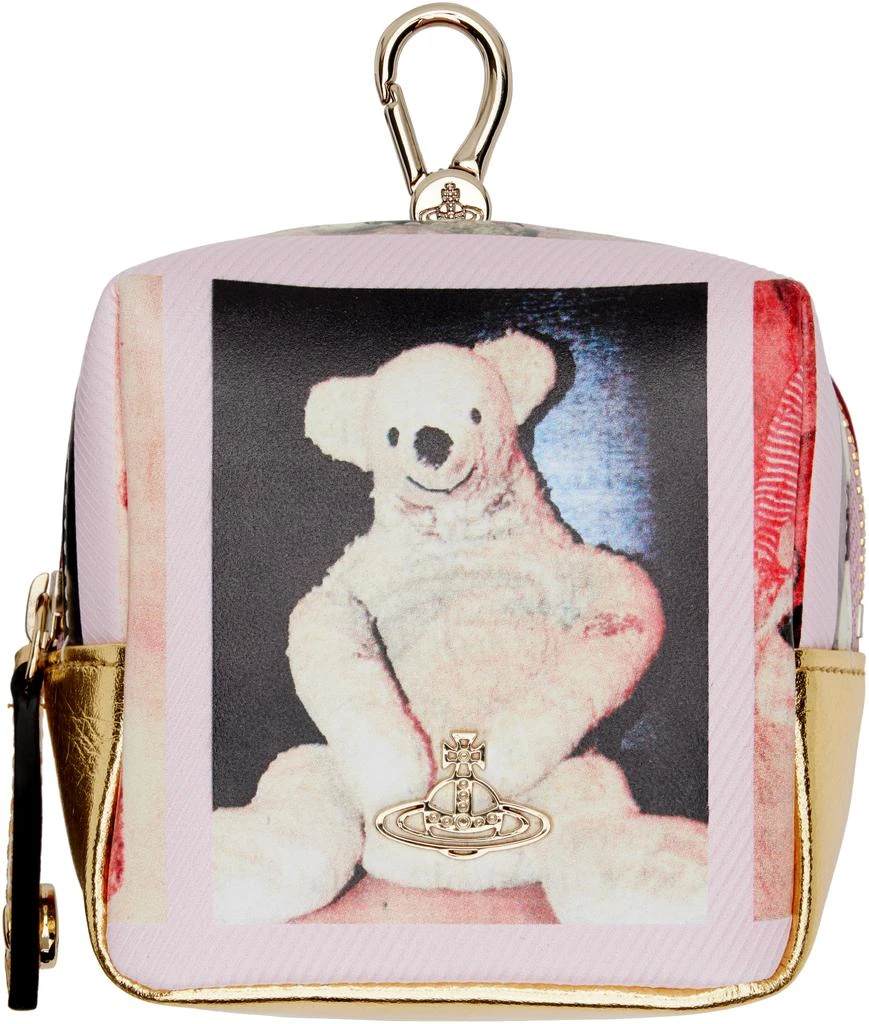 Vivienne Westwood Multicolor Leather Teddies Cube Mini Coin Pouch