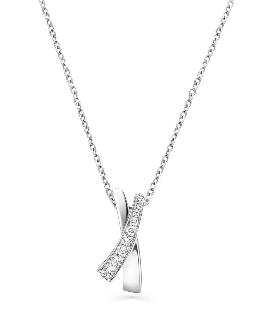 Graff White Gold and Diamond Kiss Necklace 1