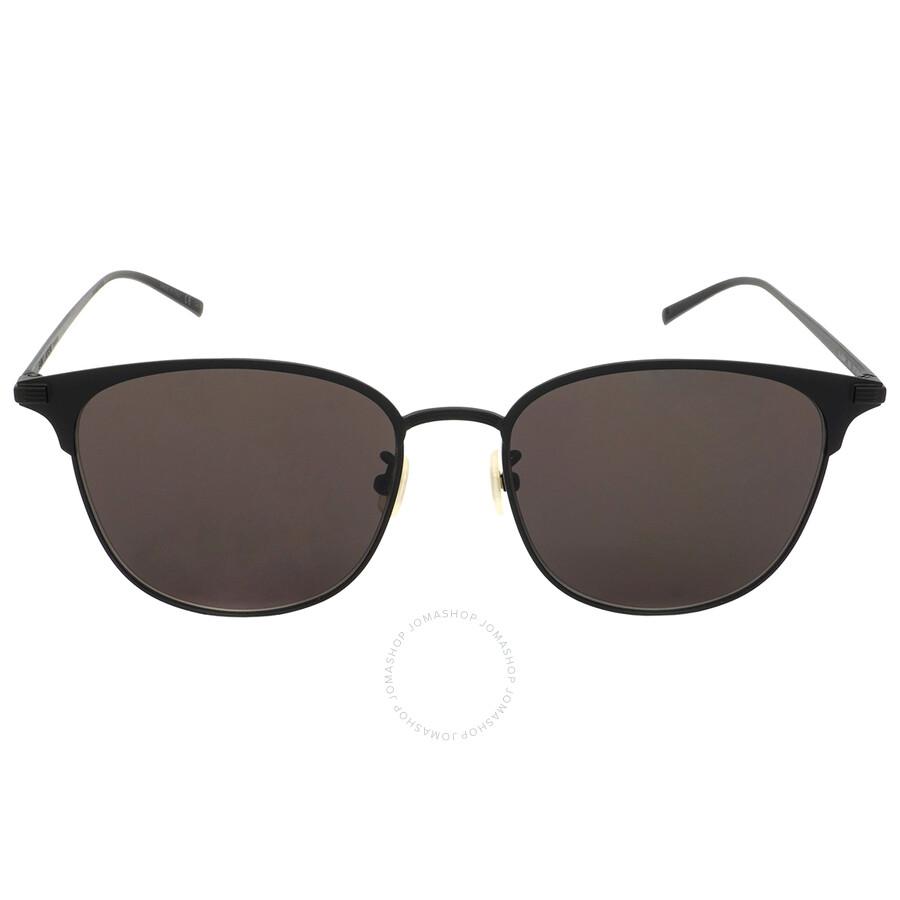 Saint Laurent Grey Oval Unisex Sunglasses SL 203/K 003 57