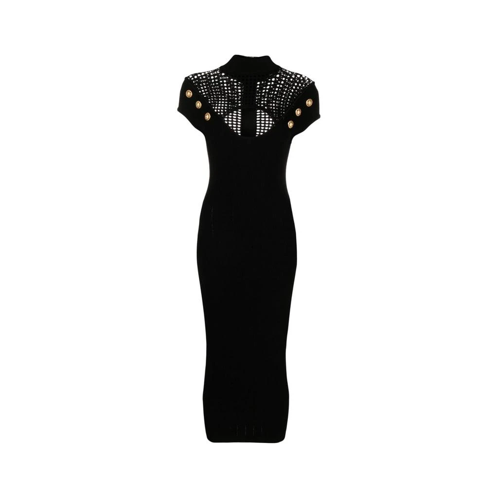 Balmain Balmain Knitted Sheath Dress 1