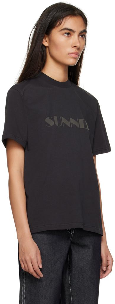 SUNNEI Black Printed T-Shirt