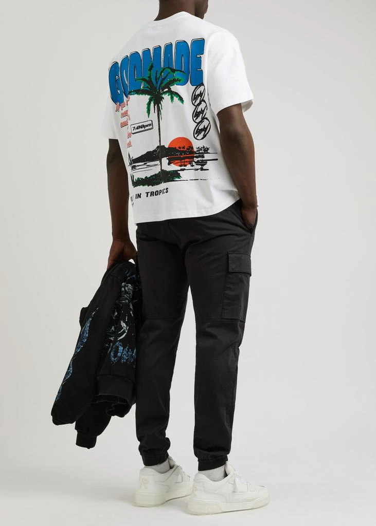 GOD MADE Tropics Thunder logo-print cotton T-shirt 4