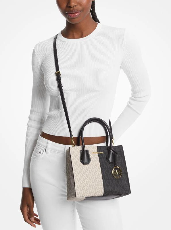 Michael Kors Mercer Medium Two-Tone Logo Crossbody Bag 3