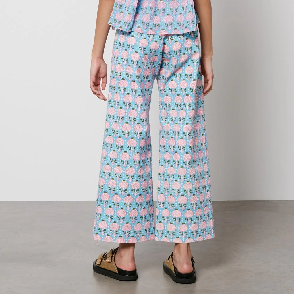 SZ Blockprints Disco Printed Denim Wide-Leg Trousers 2