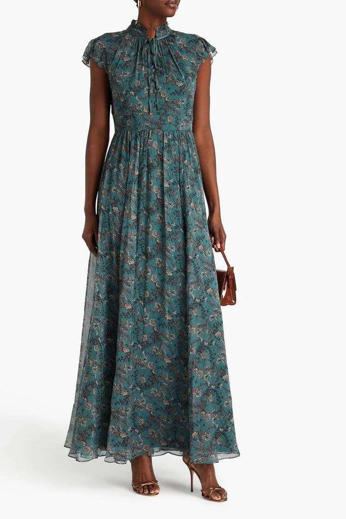 MIKAEL AGHAL Ruffled floral-print crepon maxi dress 2