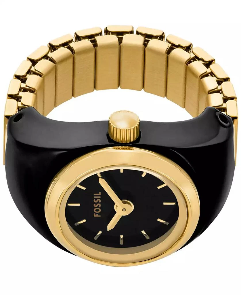 Fossil Women's Two-Hand Gold-Tone Stainless Steel Ring Watch, 15mm 3