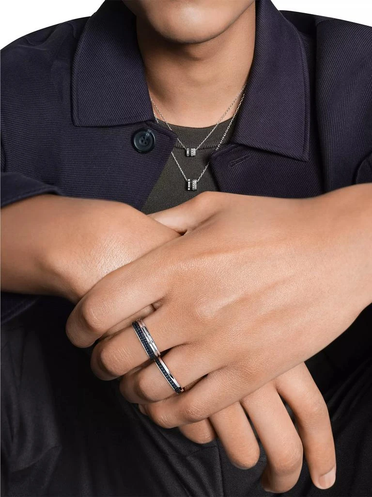 Boucheron Unisex Quatre Black Edition 18K White Gold, 0.24 TCW Diamond & PVD Pendant Necklace 3