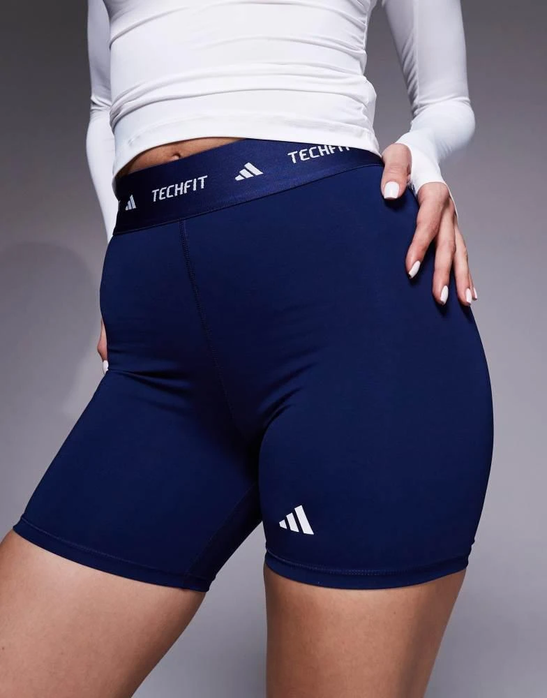 Adidas adidas Training TechFit booty shorts in navy
