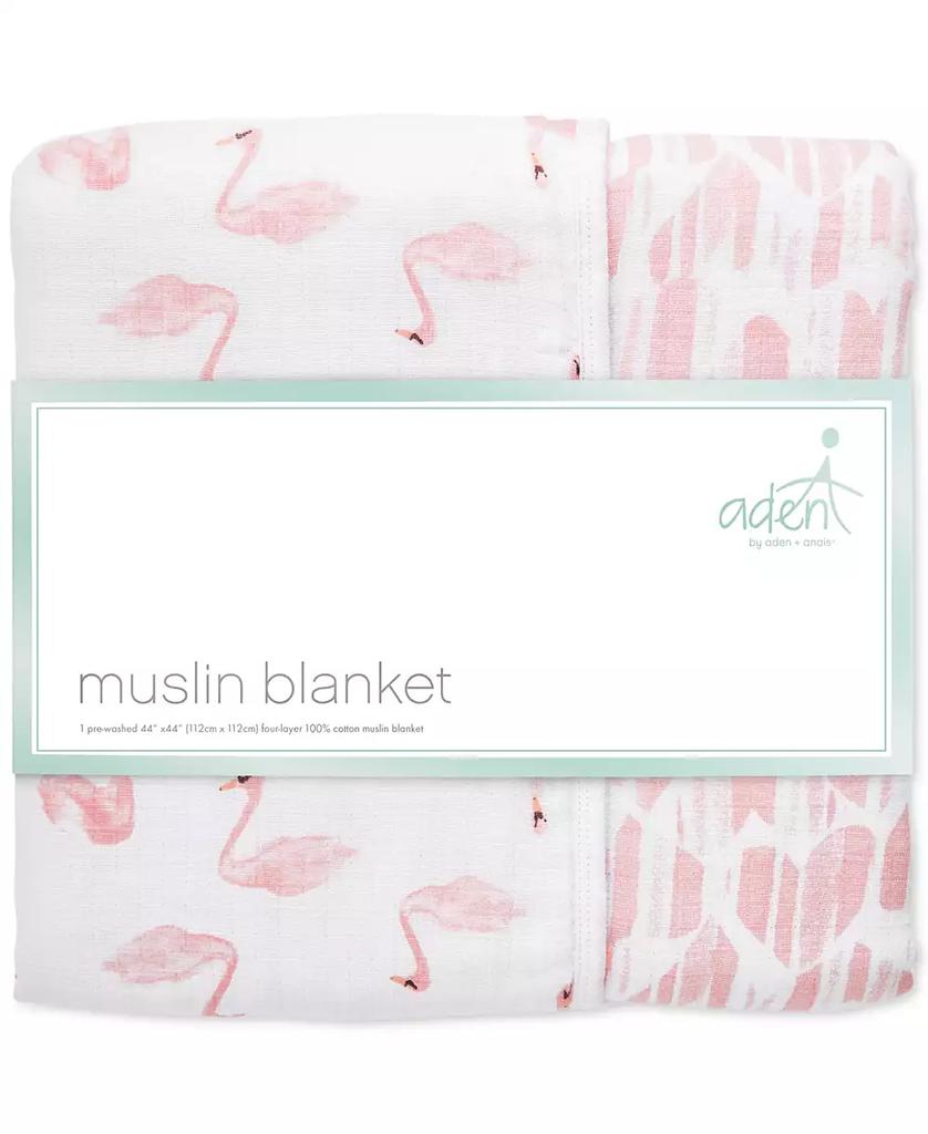 aden + anais Baby Girls Swan Printed Blanket