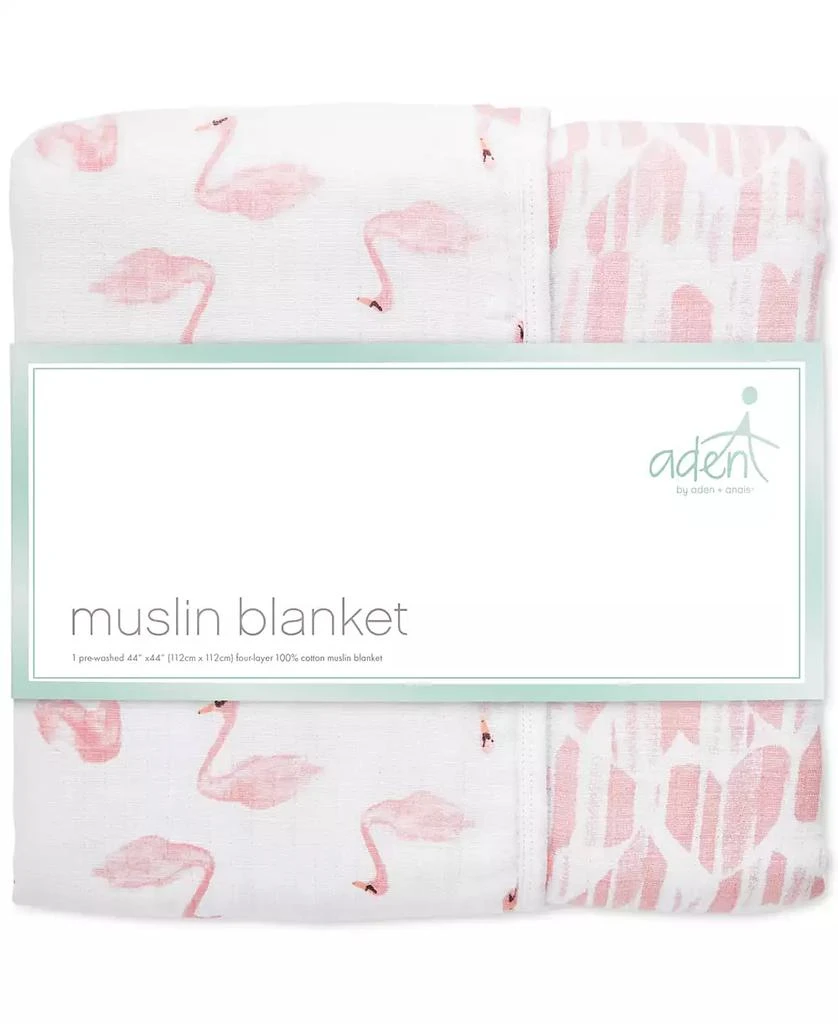 aden + anais Baby Girls Swan Printed Blanket 2