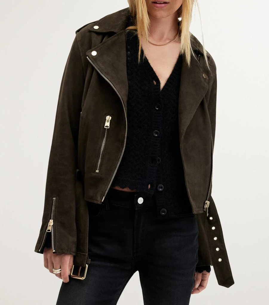 ALL SAINTS Suede Balfern Biker Jacket 4
