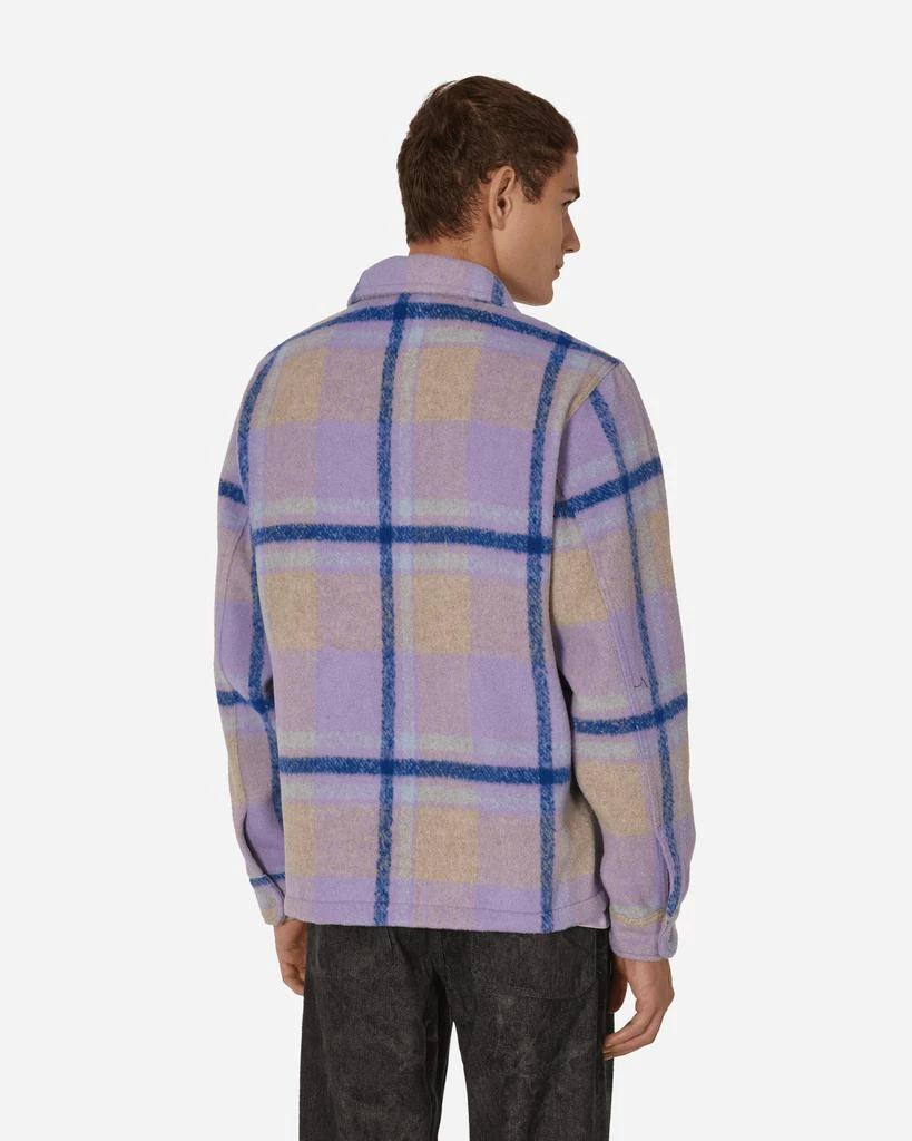 Pleasures Folklore Plaid Work Jacket Purple 3