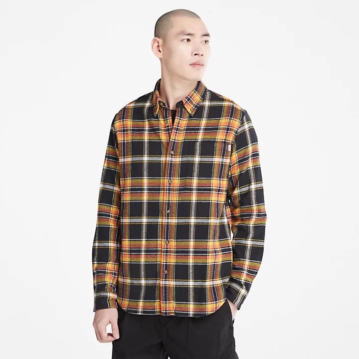 Timberland Heavy Flannel Check Shirt for Men in Black