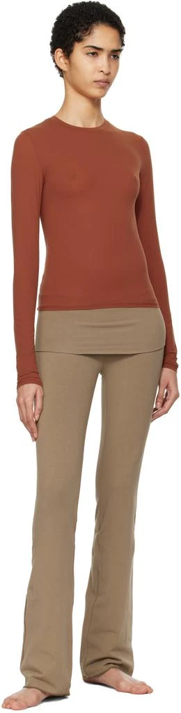 SKIMS Brown Fits Everybody Long Sleeve T-shirt 4