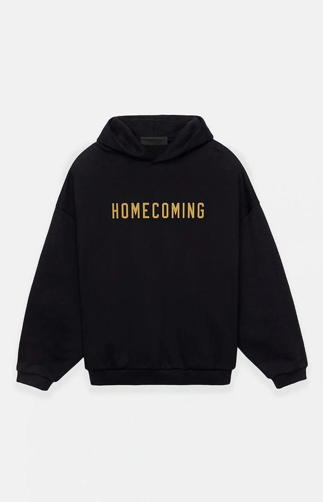 Essentials Black Heavy Fleece Hoodie 1