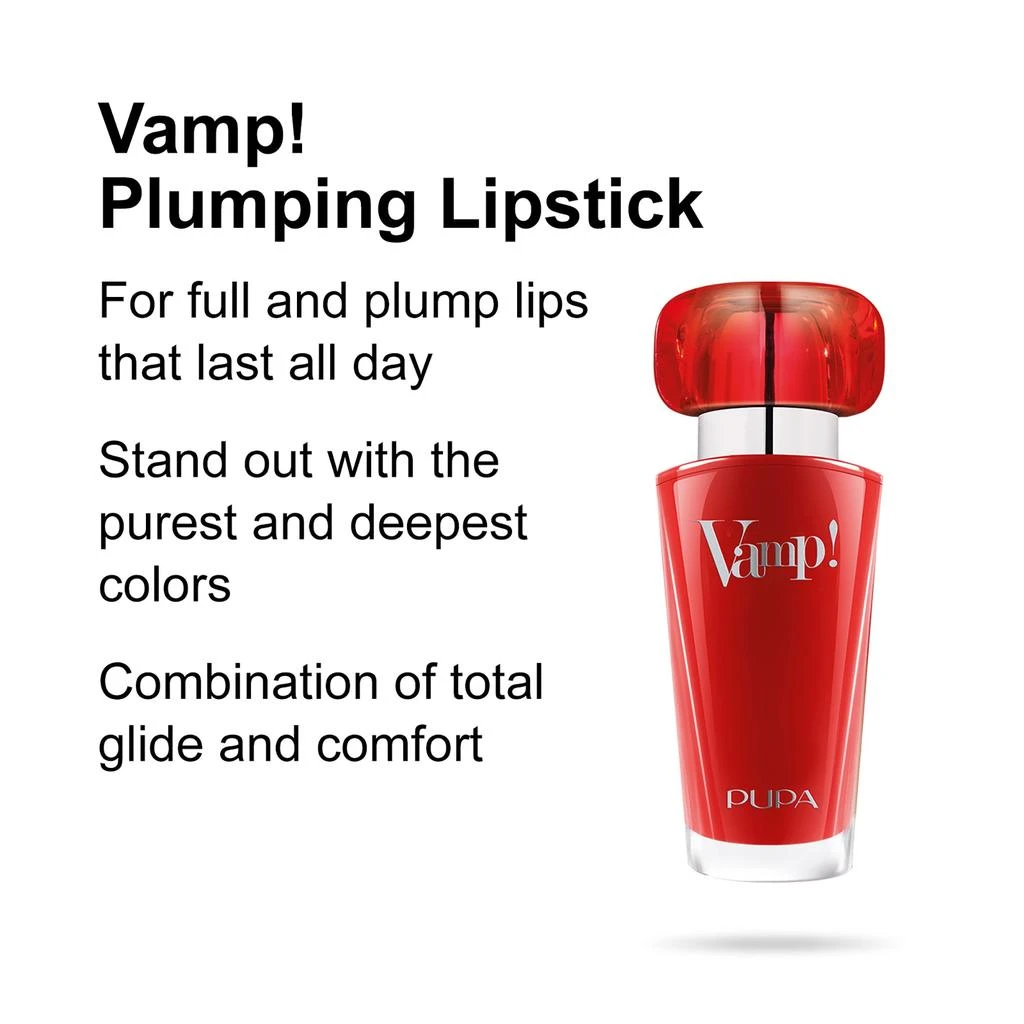 PUPA Milano Vamp! Extreme Colour Lipstick with Plumping Treatment - 100 Naked Skin by  for Women - 0.1 2