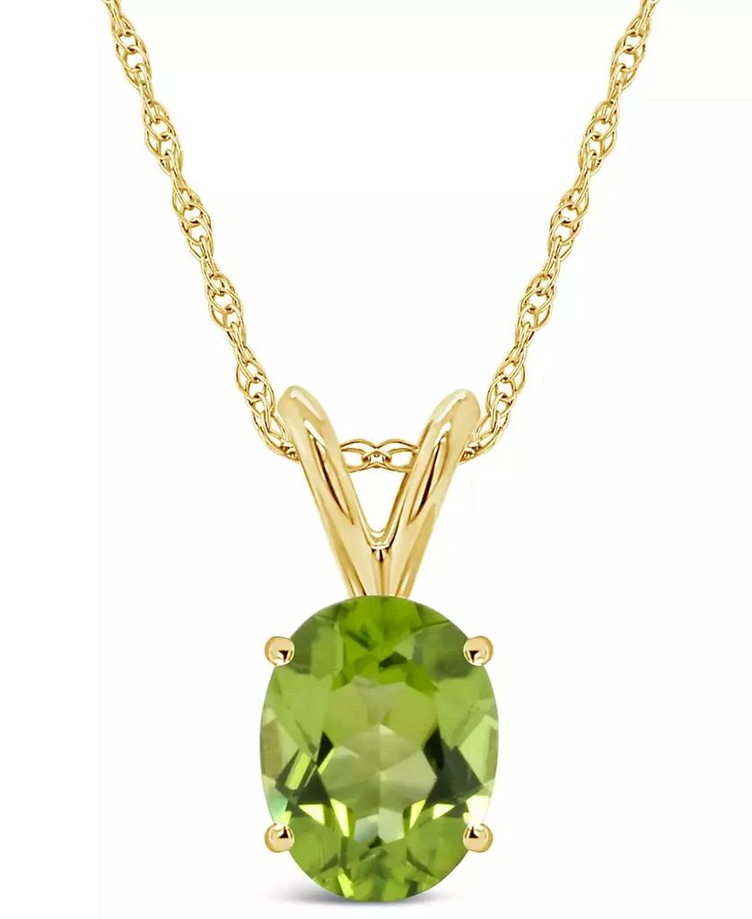 Macy's Peridot Pendant Necklace (1-1/3 ct.t.w) in 14K Yellow Gold 1