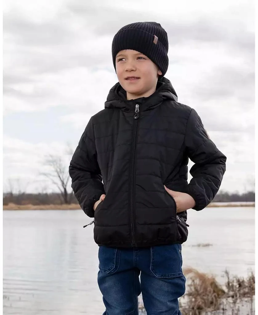 Deux par Deux Kids Unisex Quilted Mid-Season Jacket Black - Toddler|Child 2