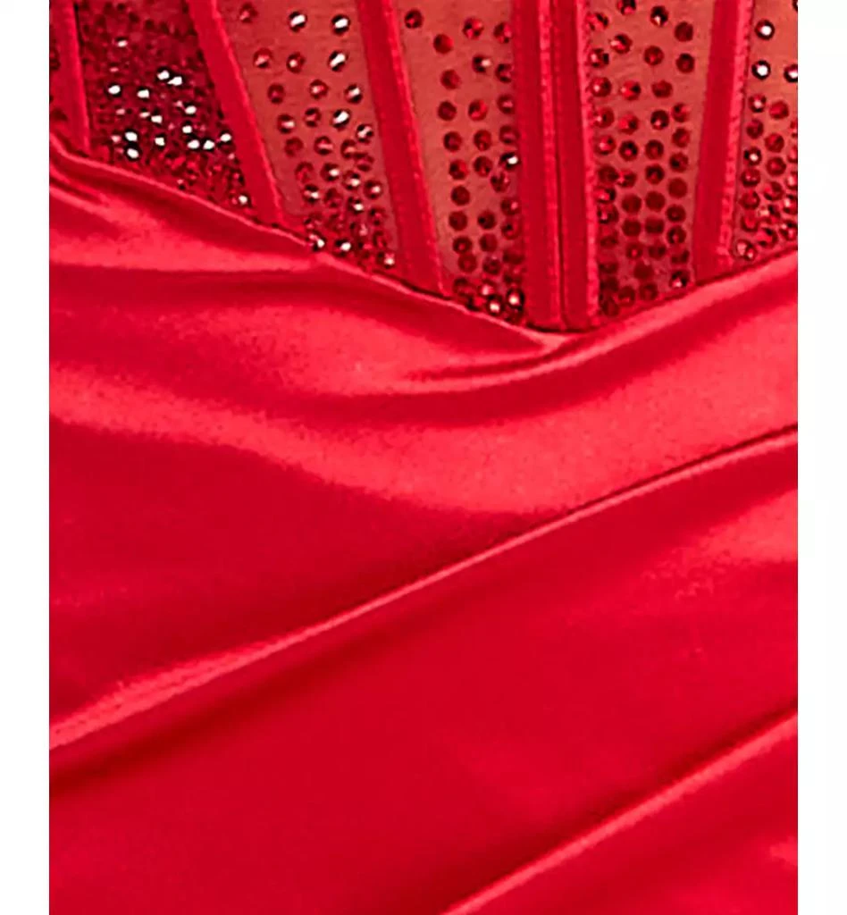 B Darlin Juniors' Beaded Satin Corset Bodycon Dress, Created for Macy's 5