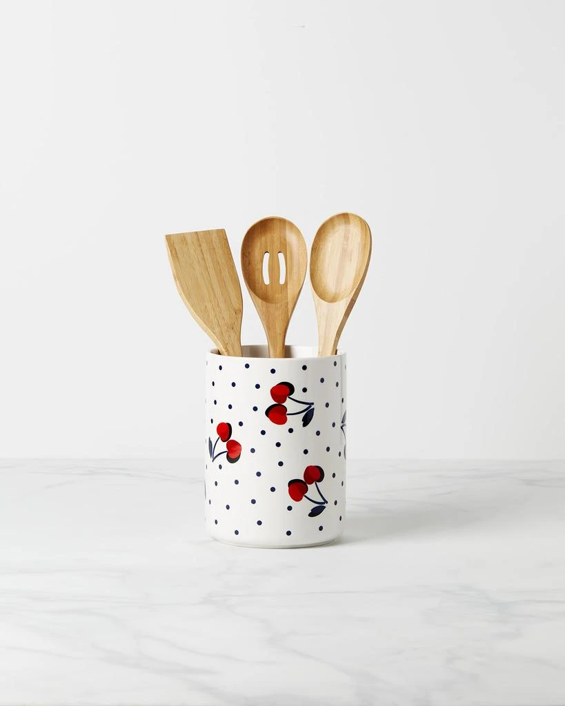Kate Spade vintage cherry dot 4-piece utensil crock set 1