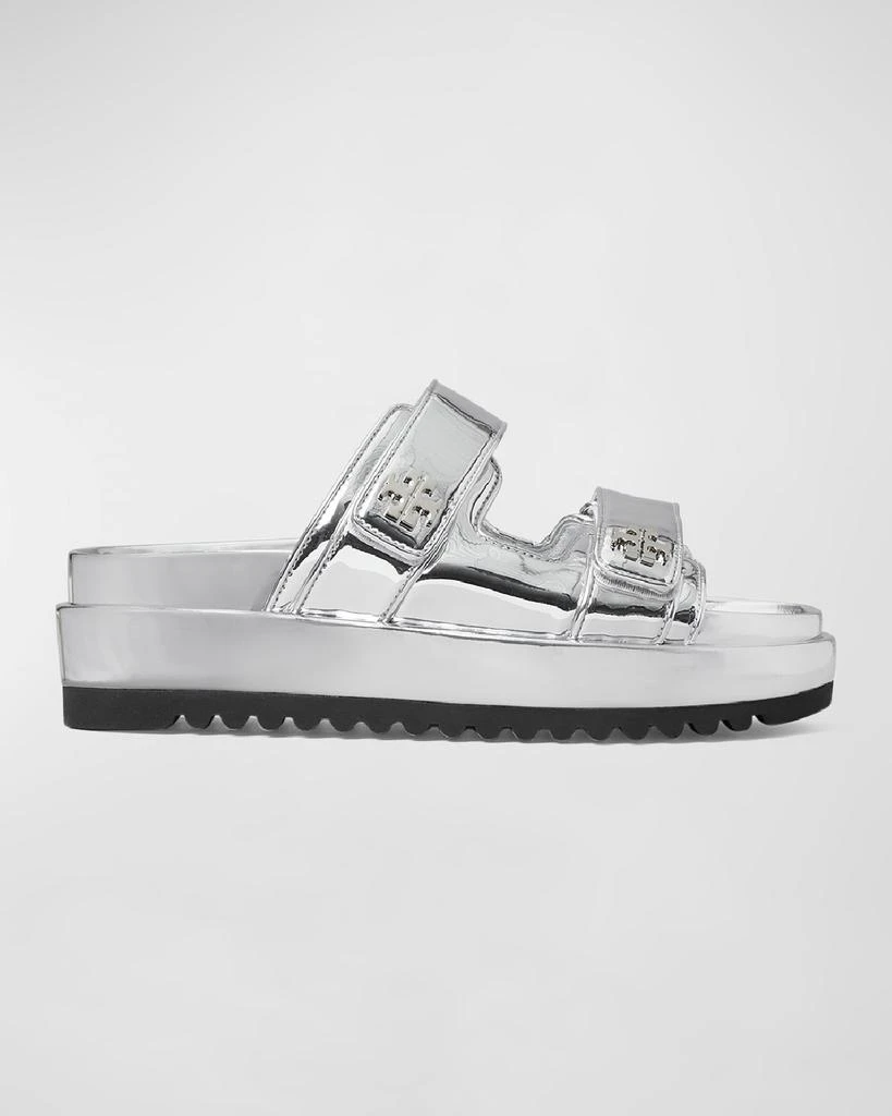 Tory Burch Kira Metallic Dual-Band Mule Sandals 1
