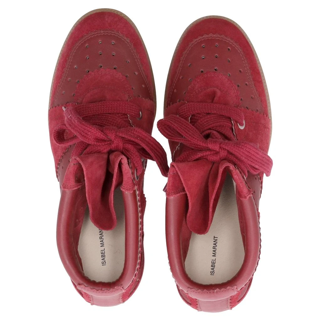 Isabel Marant Bobby High-Top Wedge Sneakers in Burgundy Suede 5