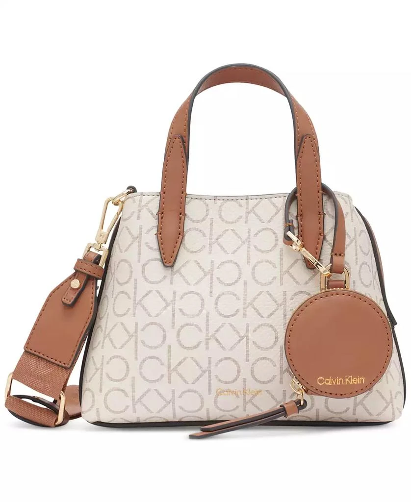 Calvin Klein Millie Signature Triple Compartment Crossbody with Zippered Coin Pouch 1