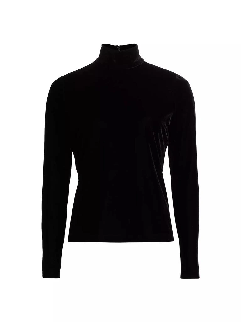 ET OCHS Kourtney Velvet Turtleneck Top 1