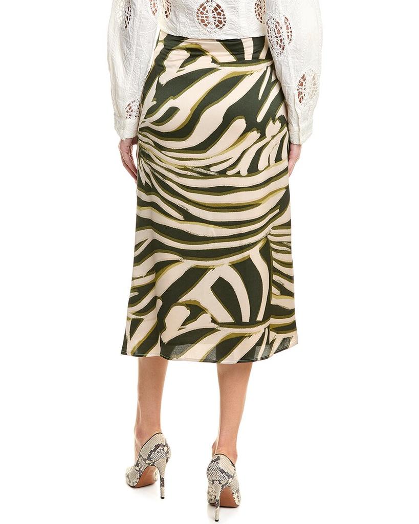 Gracia Zebra Stripe Satin Mermaid Skirt