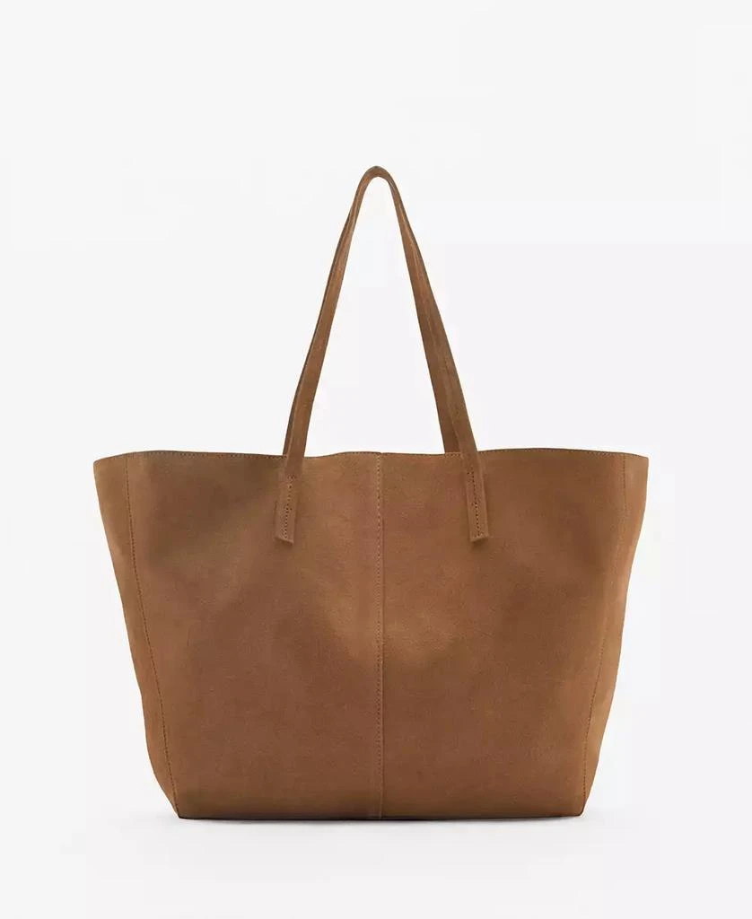 Mango Women's Suede Shopper Bag 1