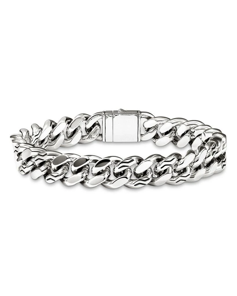 John Hardy Sterling Silver Chain Heavy Curb Link Chain Bracelet 1