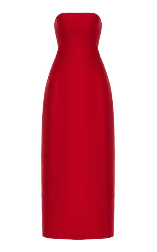 Gabriela Hearst Gabriela Hearst - Immanuel Strapless Wool Maxi Dress - Red - M - Moda Operandi 1