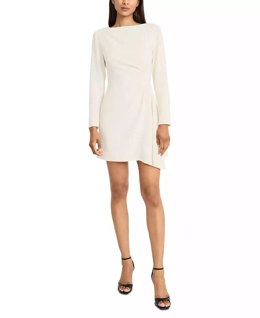 Donna Morgan Women's Ribbed Gathered Mini A-Line Dress 1