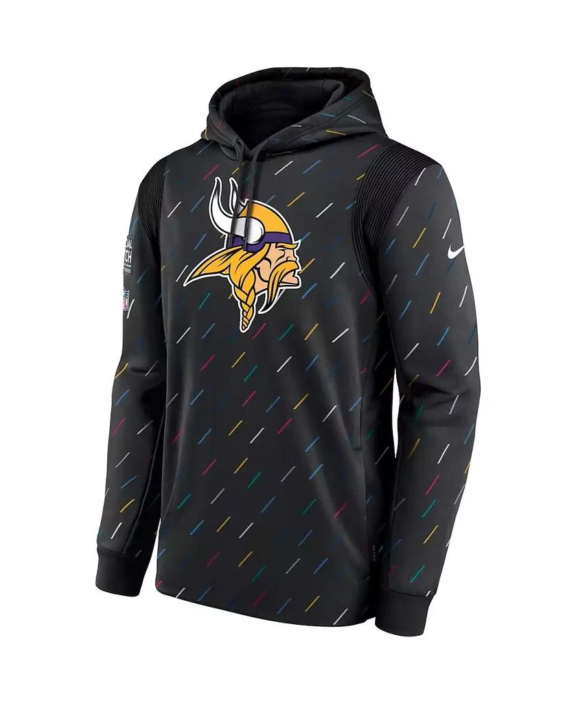 NIKE Men's Charcoal Minnesota Vikings 2021 NFL Crucial Catch Therma Pullover Hoodie 2
