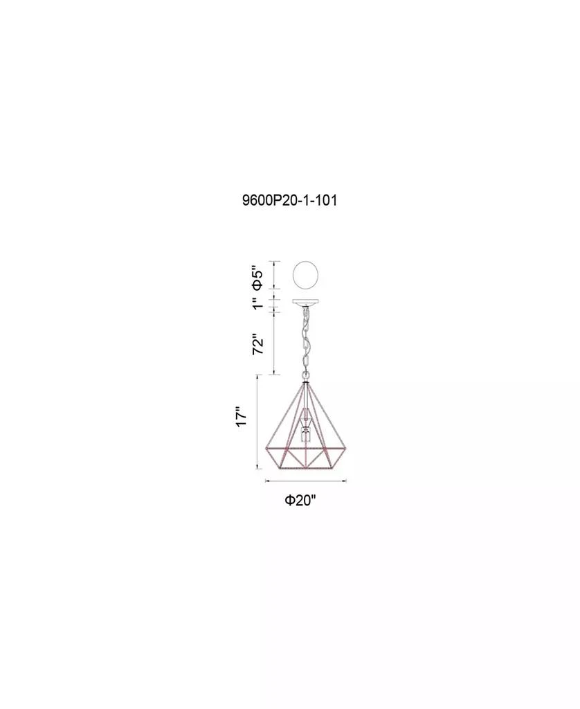 CWI Lighting Diamond 1 Light Chandelier 2