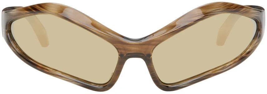 Balenciaga Tortoiseshell Fennec Oval Sunglasses 1